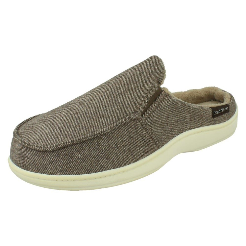 Padders (Brown Hounds Tooth, Uk 10) Mens Machine Washable Slippers - Tom