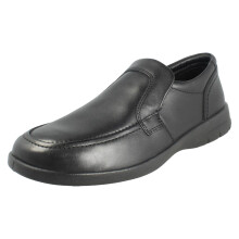 (Black, UK 12) Mens Padders Slip On Shoes - Leo