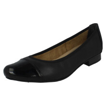 (Black, UK 5) Ladies Rieker Smart Ballerina Style Shoes 51998