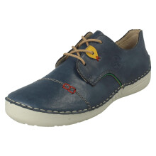 (Blue, UK 7.5) Ladies Rieker Casual Lace Up Shoes 52528