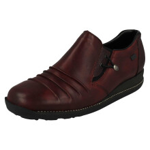 (Red, UK 6.5) Ladies Rieker Casual Slip On Shoes 44254