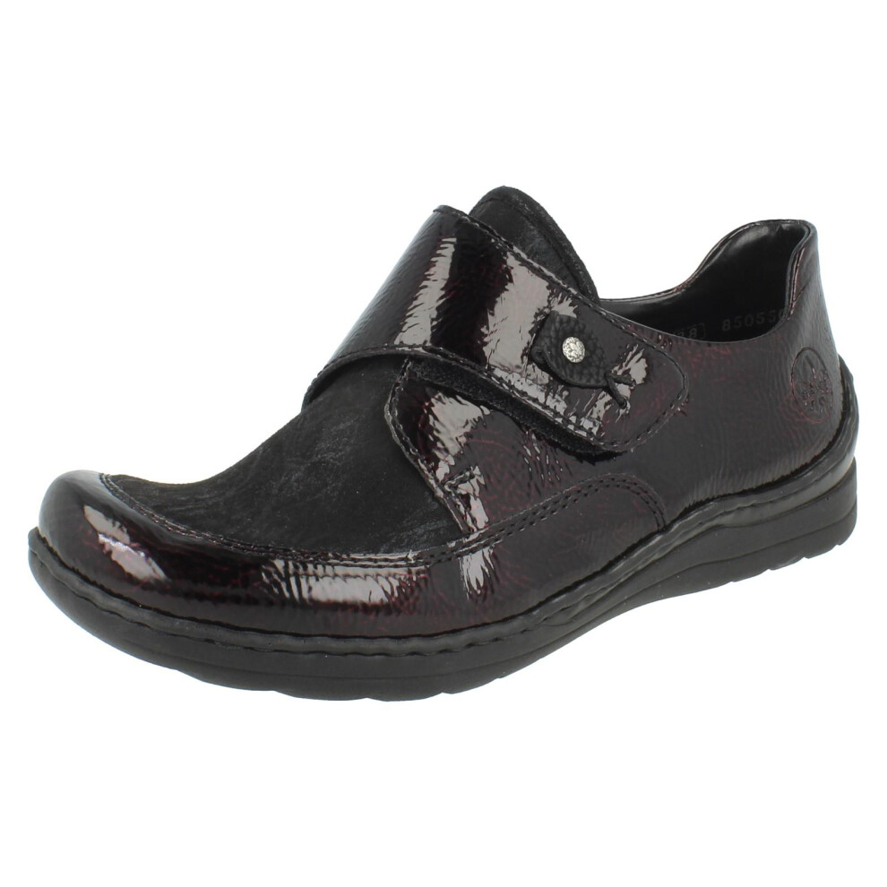 Rieker (, Uk 4) Ladies Extra Wide Casual Shoes 48951 Red
