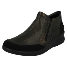 (Green, UK 6.5) Womens Rieker Zip Up Ankle Boots L4851
