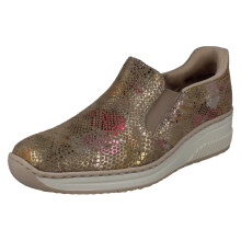 (Multi, UK 6) Ladies Rieker Wedge Sole Casual Shoes 48761