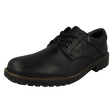 (Black, UK 7.5) Mens Rieker Lace Up Rieker-Tex Shoes F4611