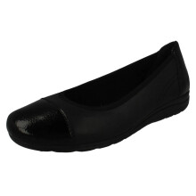 (Black, UK 8) Ladies Rieker Slip On Ballet Pumps L9351