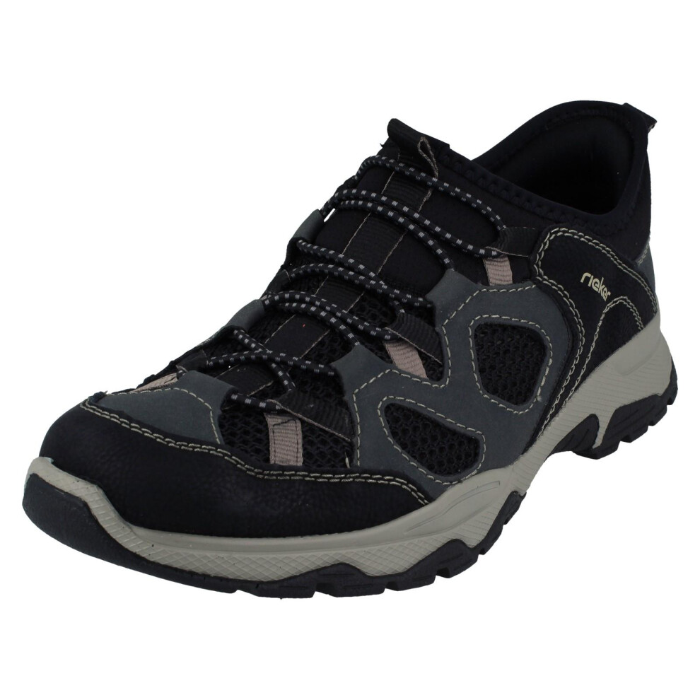 Rieker (, Uk 9.5) Mens Ready2go Casual Slip On Summer Trainers, B8350 Black