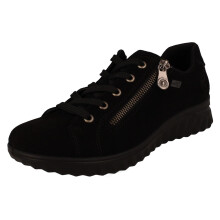 (Black, UK 5) Ladies Rieker-Tex Water Resistant Casual Shoes 59000