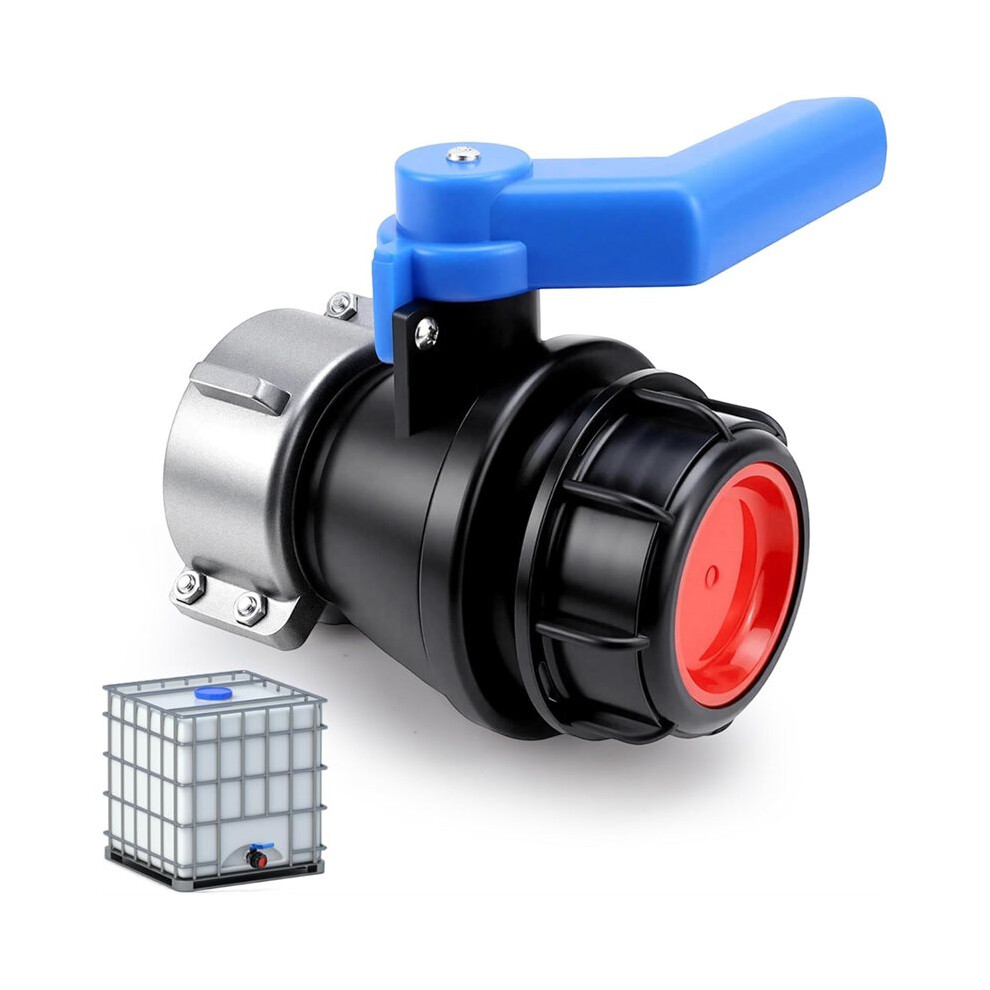 Saudism Ibc Tank Accessories Ibc Adapter Valve 60 Mm To 62 Mm Stopcock Tank Adapter, For Rainwater Tank,Rain Butt,Container