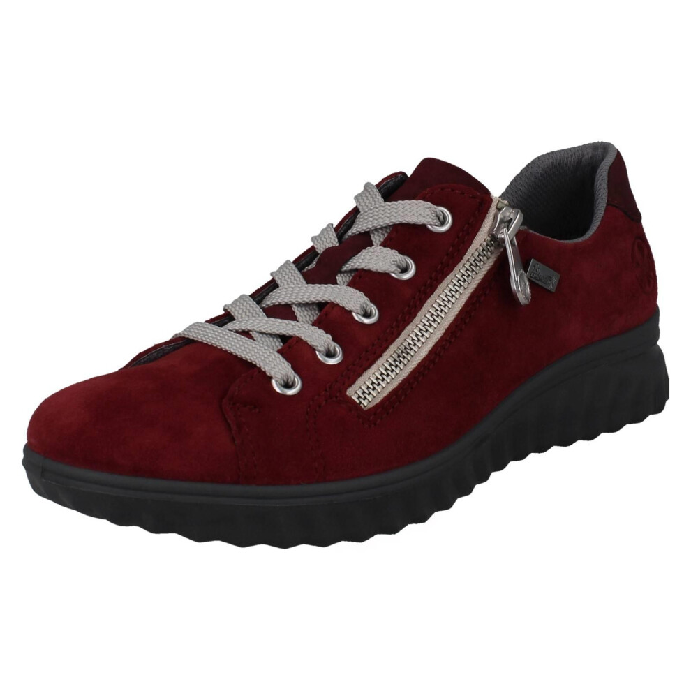 Rieker (Red, Uk 6.5) Ladies -Tex Water Resistant Casual Shoes 59000