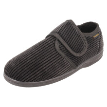 (Black, UK 9) Mens Rosebank Extra Wide Fit Indoor Slippers - Kevin