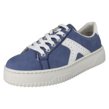 (Blue, UK 6.5) Womens Rieker Platform Lace Up Trainers With Side Zip N9920