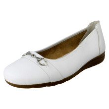 (White, UK 8) Ladies Rieker Slip On Ballet Pumps L9360