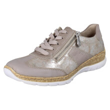 (Beige, UK 3.5) Womens Rieker Detailed Trainers With Side Zip N4221
