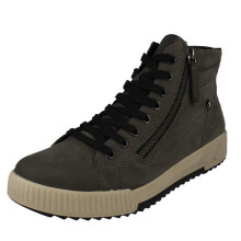 (Grey, UK 6) Womens Rieker Zip Up Lace Ankle Boots W0164