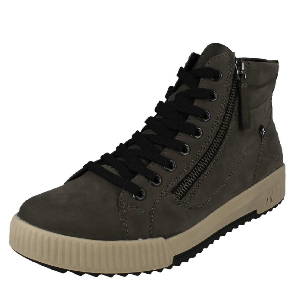 Rieker (Grey, Uk 6.5) Womens Zip Up Lace Ankle Boots W0164