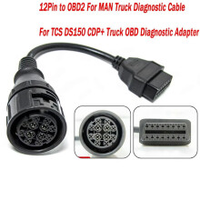 OBD2 Adapter Cable for  Truck Cable for AUTOCOM, , WURTH, ECLIPSE for TSPro Troodon 12Pin Truck OBD2 Adapter