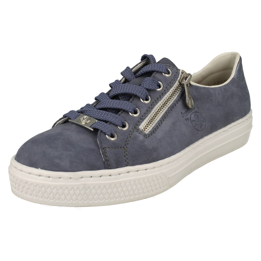 Rieker (, Uk 3.5) Ladies Casual Trainers With Memory Soft Insole L59l1 Blue