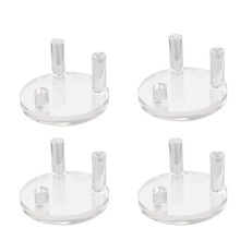 4-Pack 1,9-Tums Rock Display-Stativ, Tre-Pinnar Fyrkantiga Akryldisplaystativ för Stenar, Mineralskivor, Kristall