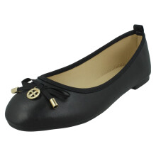 (Black, UK 5) Ladies Spot On Ballerina Shoes F80530
