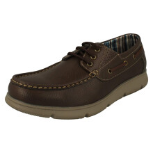 (Brown, UK 9) Mens Thomas Blunt Boat Style Shoes A2203