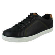 (Black, UK 12) Mens Thomas Blunt Casual Pumps A2193