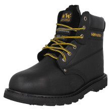 (Black, UK 12) Mens Wood World Steel Toe Work Boots WW2H-P