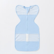 (Light Blue Mesh,S)Saco de dormir de color liso con malla transpirable para dormir diario de verano infantil