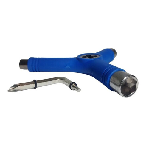 Multi-Function Skate Y-Tool, Portable Skateboard Wrench Tool with Allen Key Screwdriver for Skateboard Maintenance 2
