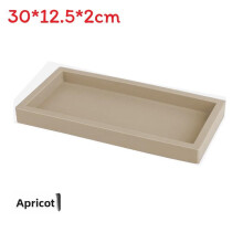 (Khaki,30x12.5x2cm)Arbeitsplatte Waschtisch Tablett Silikon Seifenspender Spüle Flaschen Schmuck Ring Grau