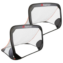(Set of Two - 2 x 3 x 2 ft) The Magic Toy Shop Kids Childs Football Training Soccer Pop Up Goal Post Net Outdoor Garden Toy