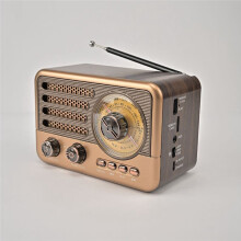 Retro Vintage Radio Speaker - AM FM Radio Receiver , , Audio/MP3 Player,Supports TF Card