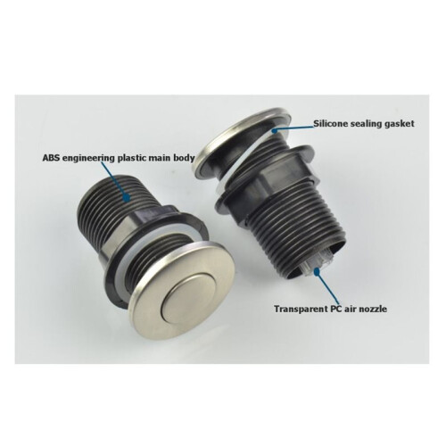 Garbage Disposal Air  Kit Part, Sink Top Button  for Kitchen Sink Drain (Short 2.5") US Plug 1