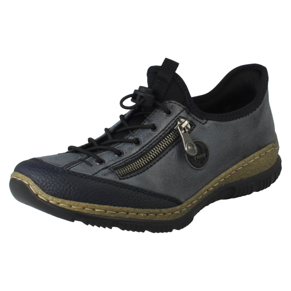 Rieker (Blue, Uk 6.5) Ladies Casual Ready To Go Casual Shoes N3267