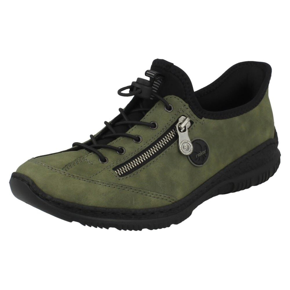 Rieker (Green, Uk 6.5) Ladies Casual Ready To Go Casual Shoes N3267