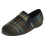 (Navy, UK 10) Mens Slippers Checked Pattern Full Slipper - Noah 1