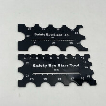 Eyes Sizer Tool 4-32mm Diameter Measuring Ruler Crochet Tool for DIY Plush Bear Eye Installation Doll Making Kit