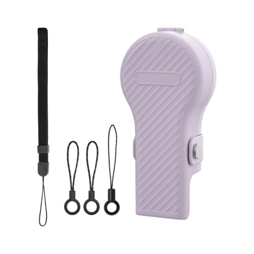 Couvercle rabattable en plastique et Silicone-Couleur violette