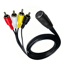 Flexible PVC 6Pin DIN To 4RCA Sound-150cm DIN6P fe to 4RCA m