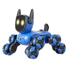 Jjr/C Q200 Piccolo cane robot multifunzione a otto ruote compatibile con telecomando (blu): regalo a sorpresa blu