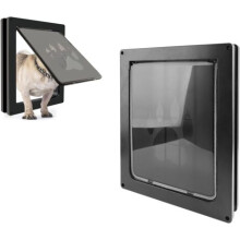 Heavy Duty Dog Door, Thick and Wide, Pet Flap Door, Strong and Durable, for Indoor and Outdoor Wall (Black, 26 x 7.5 x 35 cm)