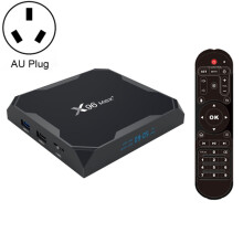 X96 Max+ 4K Smart Set-Top Box, Android 9.0, S905X3 Quad-Core, 4Gb+64Gb, Supporta Lan, Av, Wi-Fi 2.4G/5G, USB X2, TF Card, Standard australiano. :AU S