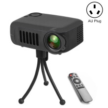 Miniproyector portátil A2000 de 800 lúmenes con pantalla LCD 1080P, estándar australiano (color: negro). Enchufe australiano. Regalo sorpresa.