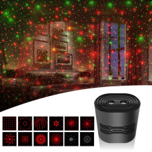 Mini luz ambiental láser recargable USB C209 para escenario, Especificaciones: 12 en 1 (Negro): Estilo 12 en 1 (Negro) Regalo sorpresa