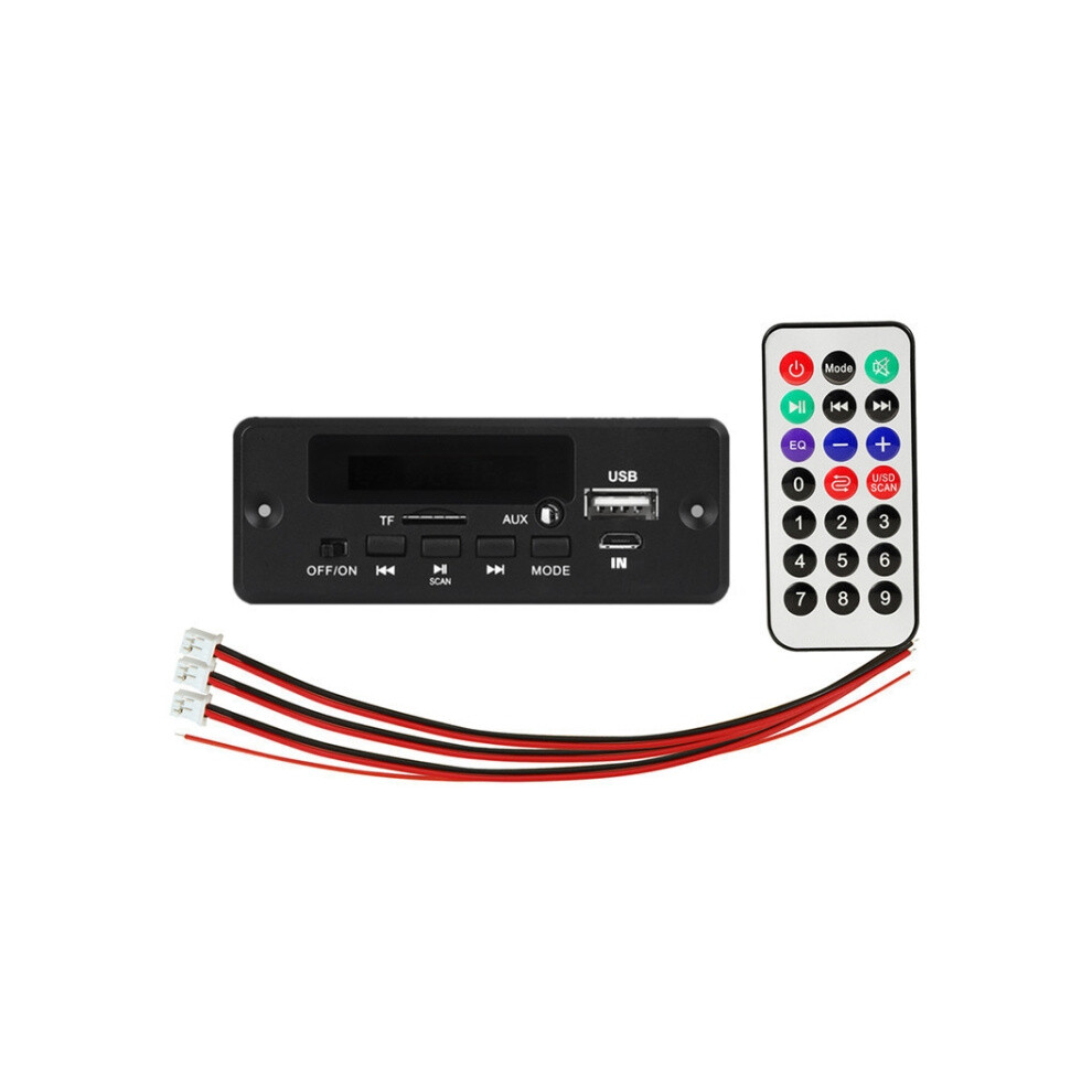 12V Folder Playback Mp3 Decoder Board With Amplifier, Recording, Lossless Call Motherboard, And Bluetooth (Black) :Mp3 Decoding Board Surprise Gift Black 9072918041780
