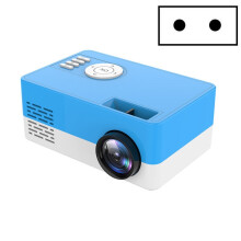 S261/J16 Home Mini High-Definition 1080P Portable Led Projector, Supports Tf Card/Av/Usb Flash Drive, Plug Standard: European (Blue And White). : Sur