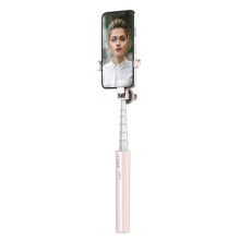 Perche à selfie télescopique universelle Cyke P9 avec Bluetooth sans fil intégré et dissimulé (Couleur : Rose) : Cadeau surprise rose