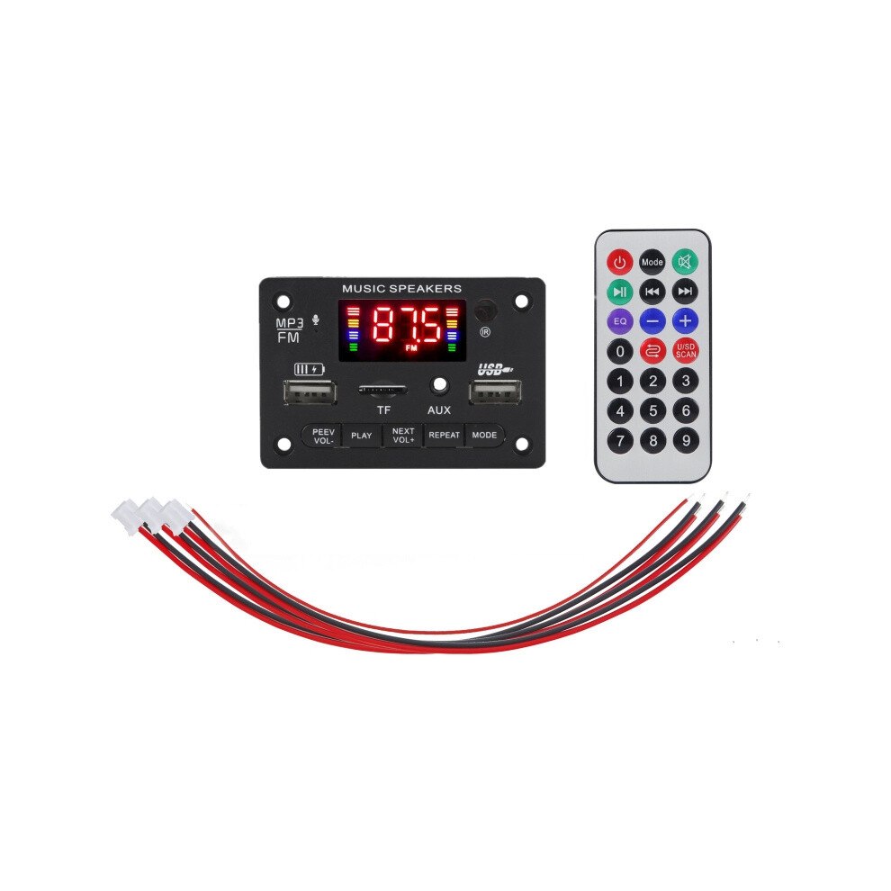 Jx-809Bt Car 12V Mp3 Decoder Board With Bluetooth/Compatible Remote Control/Recording :Jx-809Bt Surprise Gift 9072918041636