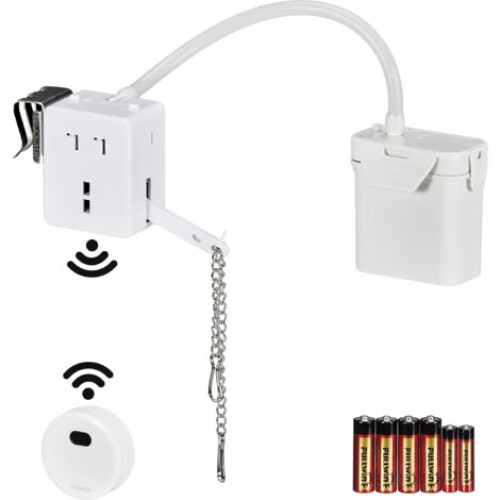 Touchless Automatic Toilet Flush Kit with 20" Sensor Range, Support Sensor Remote Control, Fits Most Toilets, Battery Operated