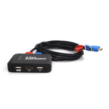 2-Port Usb Hdmi Kvm Switch With Cable, Compatible With Monitors, Keyboards, Mice, Etc., Supports Usb Flash Drive Reading. Surprise Gift